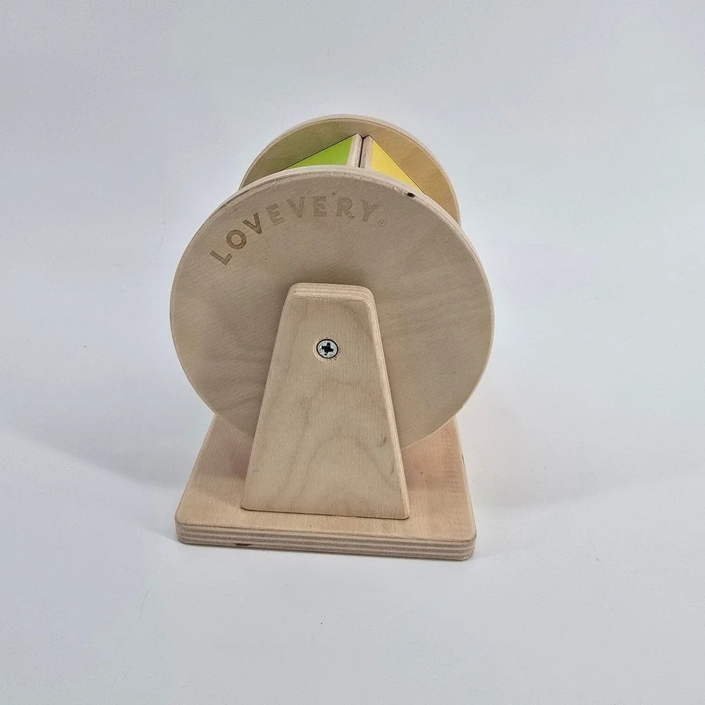 Lovevery Spinning Rainbow Drum Multicolor Wooden Montessori Toy